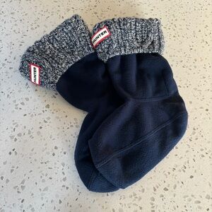 SOLD Hunter Navy Blue Boot Socks Mid Calf Knitted Thick Socks